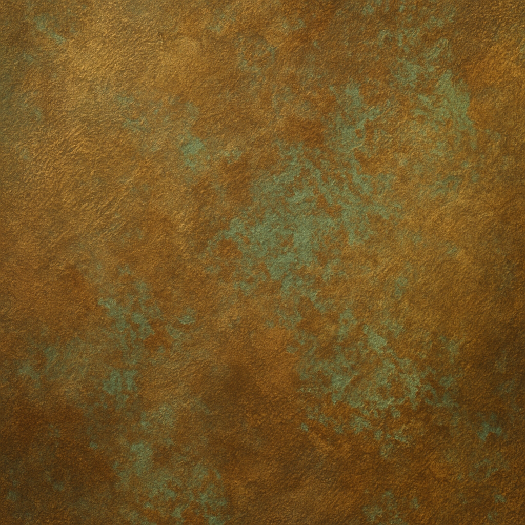 An aged bronze surface with a natural verdigris patina